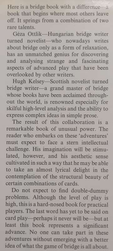 Adventures in Card Play (Master Bridge Series) | Geza Ottlik & Hugh Kelsey