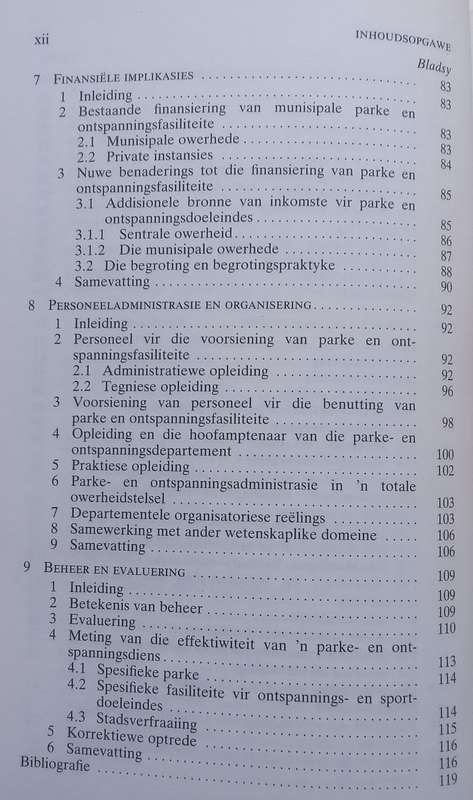 Administrasie van Munisipale Parke end Ontspanningsfasiliteite (Afrikaans) | Brian P. Botha