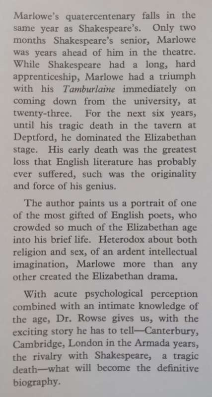 Christopher Marlowe: A Biography | A. L. Rowse
