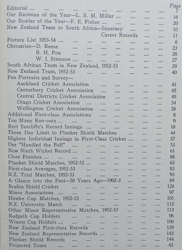 The Cricket Almanack of New Zealand, 1953 Season (Copy of SA Cricket Writer Louis Duffus) | Arthu...