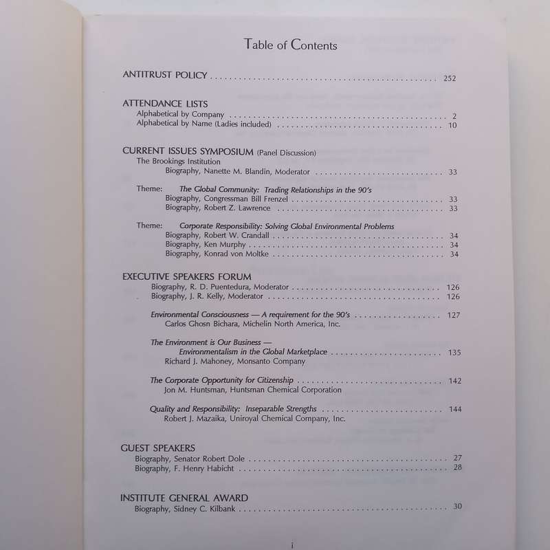 32nd Annual Meeting Proceedings of the International Institute of Synthetic Rubber Producers (1991)