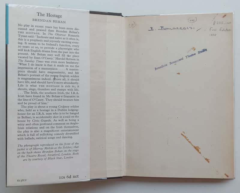 The Hostage (First Edition, 1958) | Brendan Behan