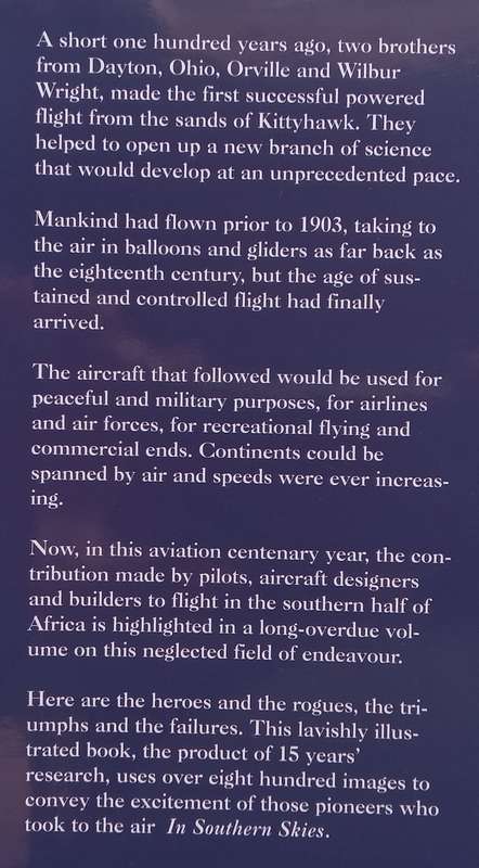 In Southern Skies: A Pictorial History of Early Aviation in Southern Africa, 1816-1940 | John Wil...
