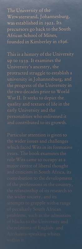 Wits: The Open Years (Inscribed by Author) & The Early Years | Bruce K. Murray