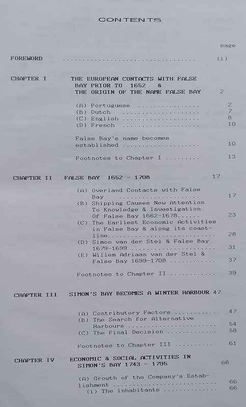 The History of False Bay Up to 1795 | A. E. Bekker