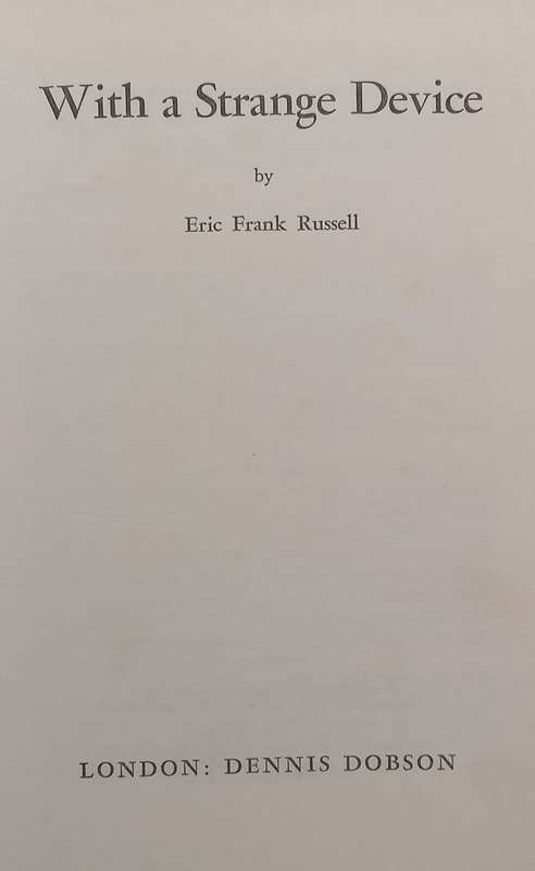With a Strange Device | Erik Frank Russell