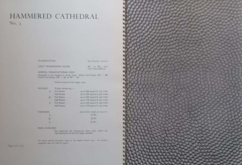 Cathedral and Figured Rolled Glass (With Real Glass Samples, Published 1940)