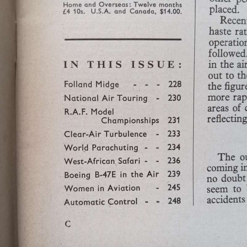 Flight and Aircraft Engineer (August 1954)