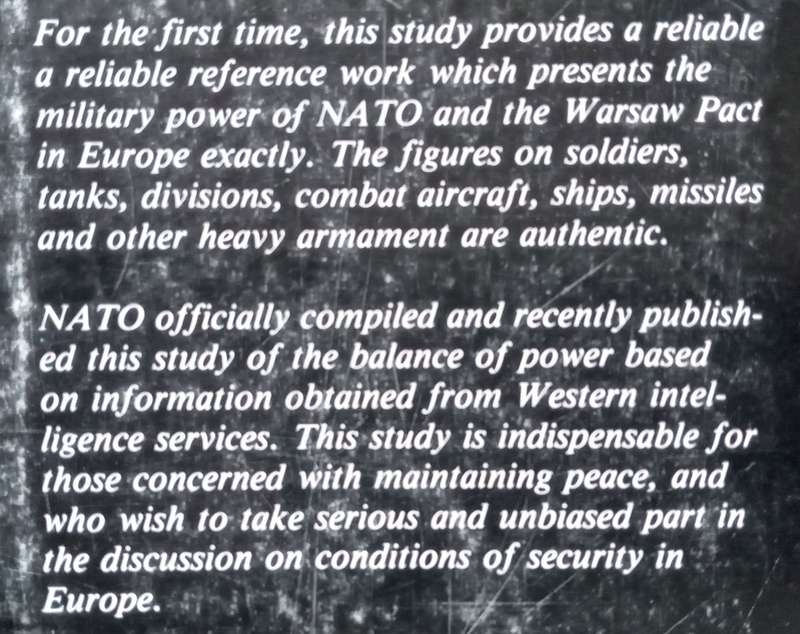 War or Peace: Original NATO-Study of the Military Balance (Dual-Language German/English Edition)
