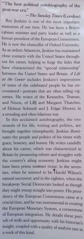 A Life at the Center: Memoirs of a Radical Reformer | Roy Jenkins