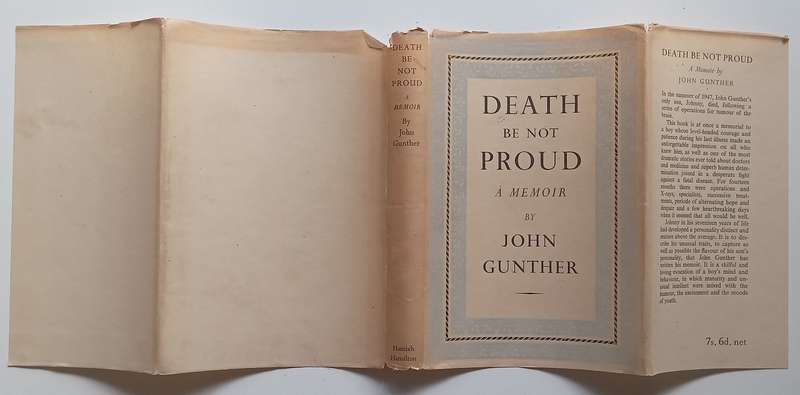 Death be Not Proud: A Memoir (With Bookseller John Hewitts Label) | John Gunther