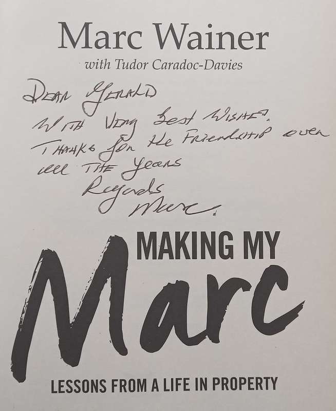 Making my Marc: Lessons from a Life in Property (Inscribed by Author) | Marc Wainer