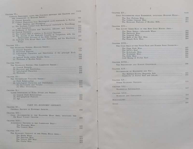 The Geology of the Baberton Gold Mining District Including Adjoining Portions of Northern Swazila...