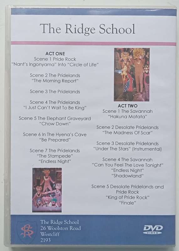 The Ridge School Presents The Lion King (DVD)