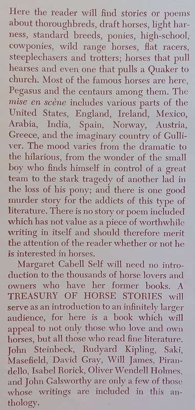 A Treasury of Horse Stories | Margaret Cabell Self (Ed.)