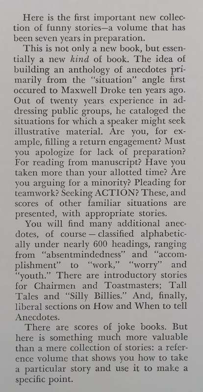 The Speakers Treasury of Anecdotes | Maxwell Droke (Ed.)