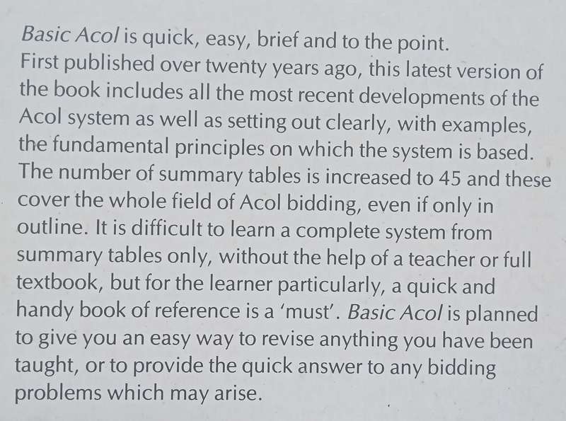 Basic Acol | Ben Cohen & Rhoda Lederer
