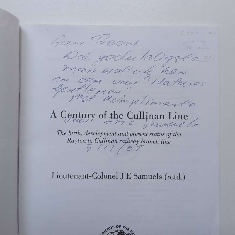 A Century of the Cullinan Line (Inscribed by Author) | J. E. Samuels