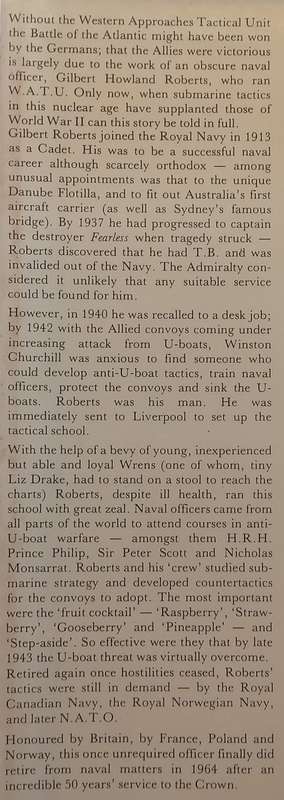 Captain Gilbert Roberts R. N. and the Anti-U-Boat School (Inscribed by Author) | Mark Williams