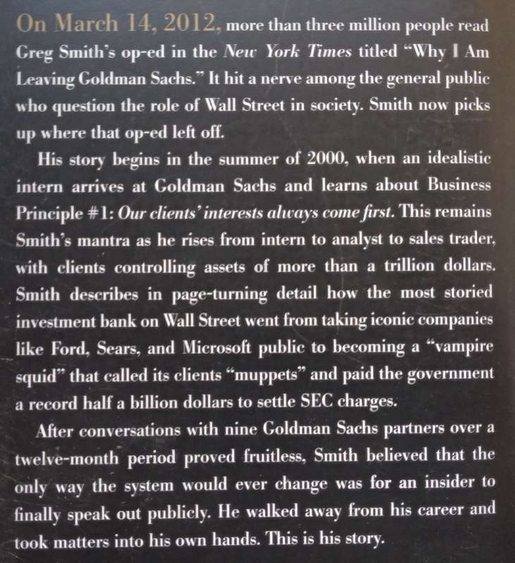 Why I Left Goldman Sachs: A Wall Street Story | Greg Smith