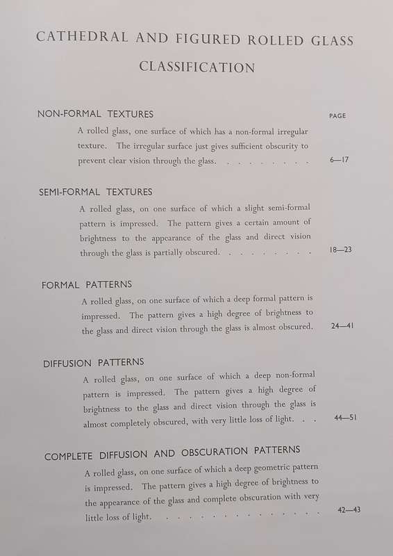 Cathedral and Figured Rolled Glass (With Real Glass Samples, Published 1940)