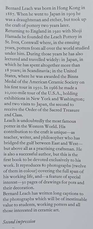 Bernard Leach: A Potters Work | J. P. Hodin