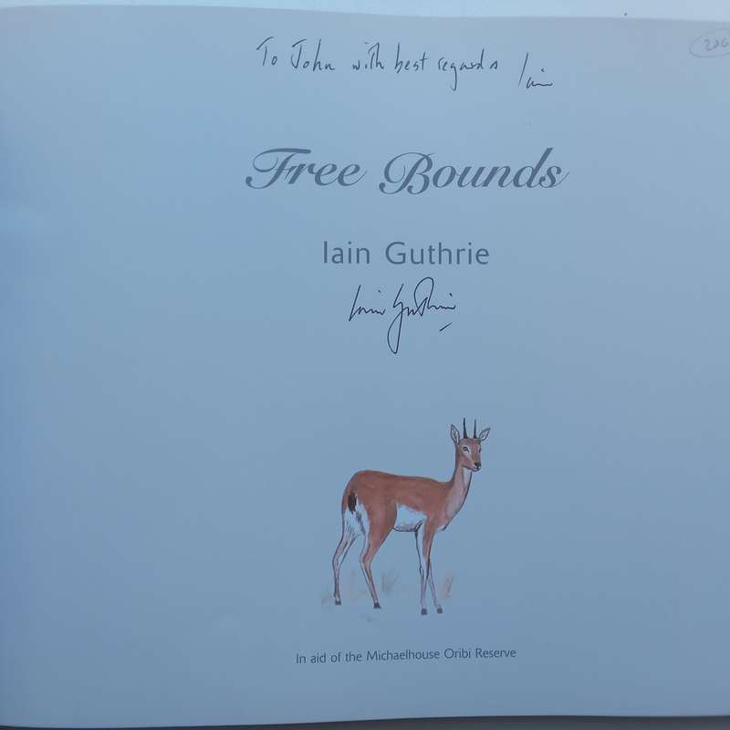Free Bounds (Signed and Inscribed by Author) | Iain Guthrie