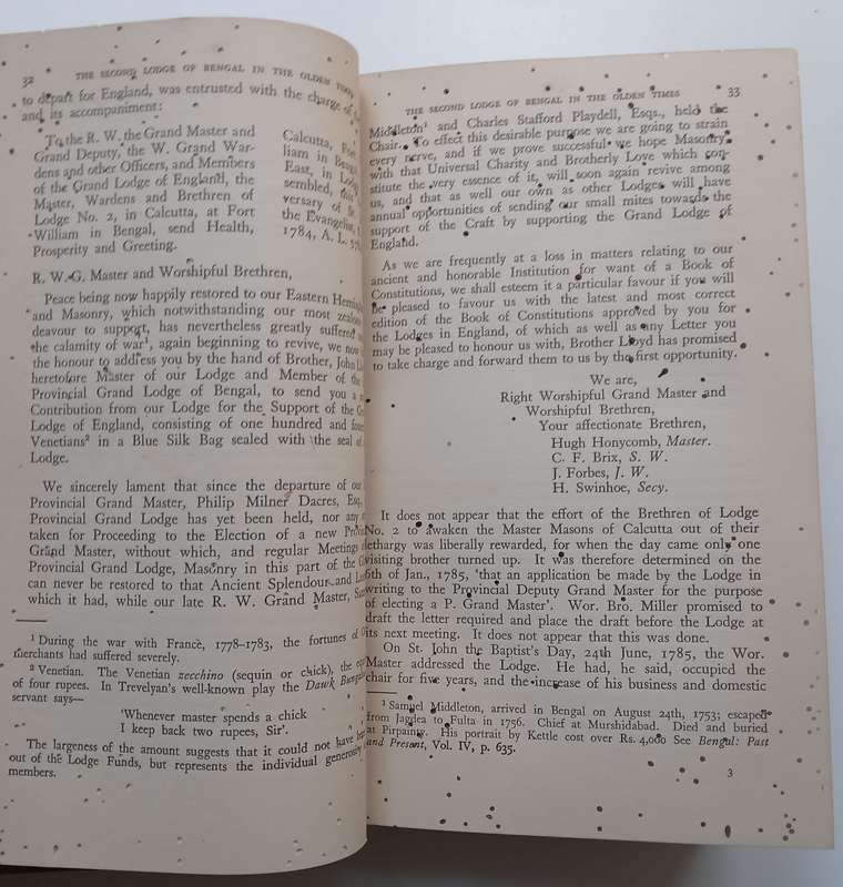 The Second Lodge of Bengal In the Olden Times | Walter K. Firminger