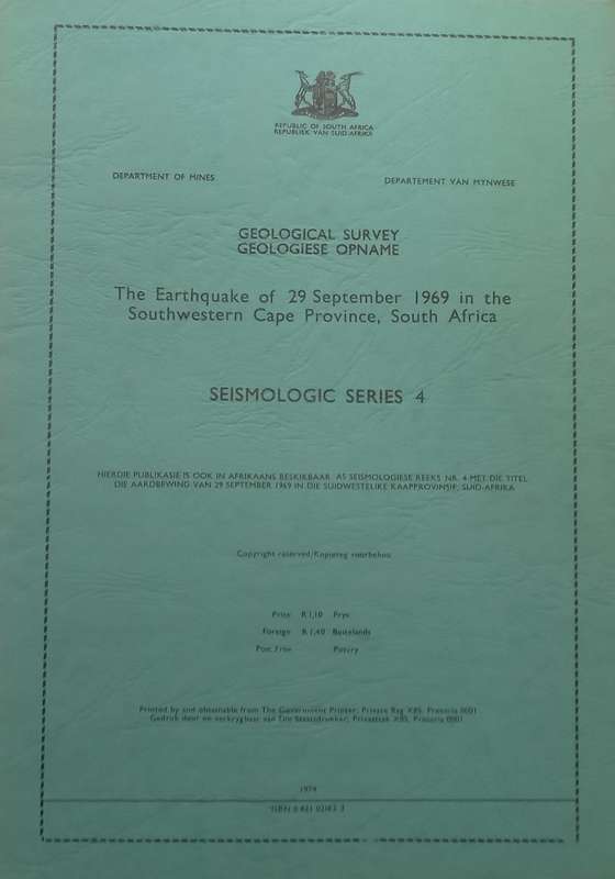 The Earthquake of 29 September 1969 in the Southwestern Cape Province, South Africa (Seismologica...