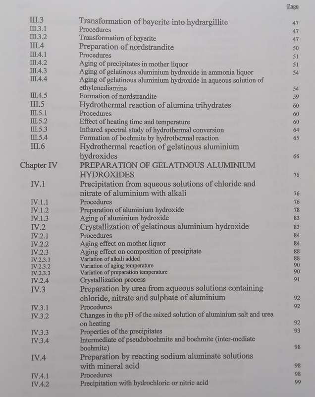 Preparation and Characterization of Aluminium Hydroxides and Aluminas | Taichi Sato