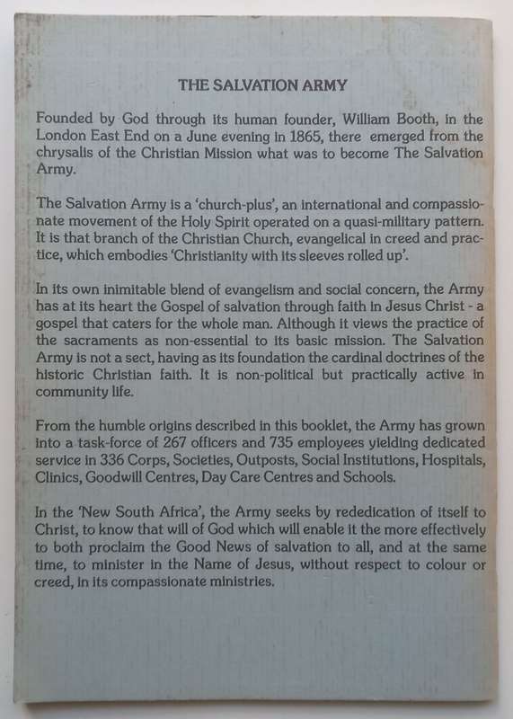 Salvation Safari: A Brief History of the Origins of the Salvation Army in Southern Africa, 1883-1993