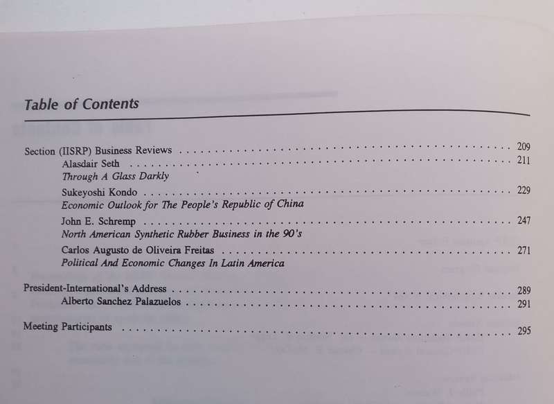 33rd Annual Meeting Proceedings of the International Institute of Synthetic Rubber Producers (1992)