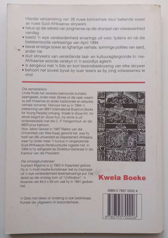 Keerpunt: Stories vir n Nuwe Suid-Afrika (Inscribed by Barrie Hough, whose Story Die Reis...
