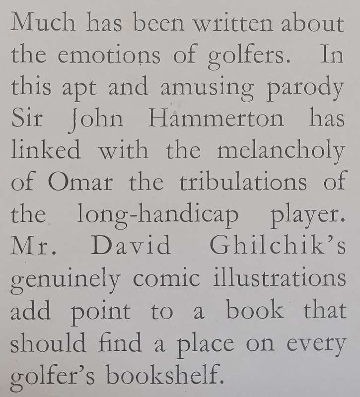 The Rubaiyat of a Golfer (Scarce with Dust Jacket, Published 1946) | J. A. Hamilton & D. L. Ghilchik