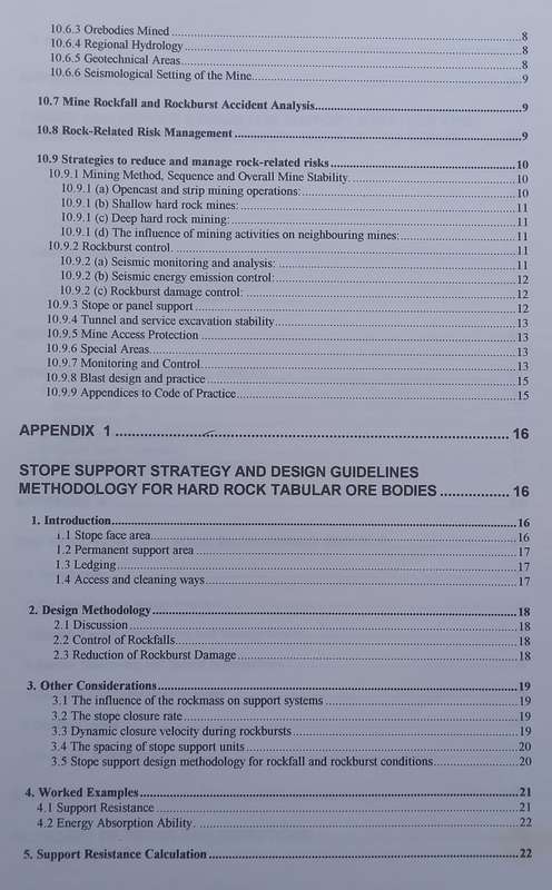 Mine Health and Safety Inspectorate: Guideline for the Compilation of a Mandatory Code of Practice