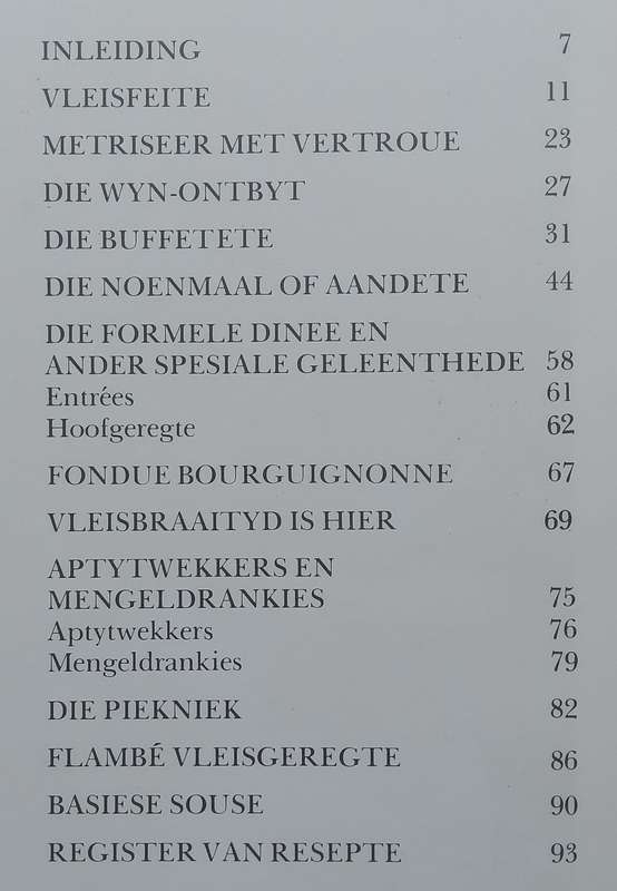Tafelvreugde met Vleis en Wyn (Afrikaans)