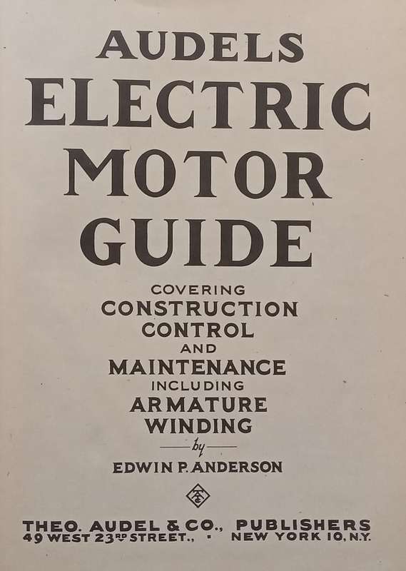 Audels Electric Motor Guide | E. P. Anderson