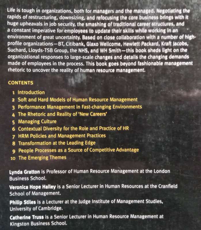 Strategic Human Resource Management | Lynda Gratton, et al.