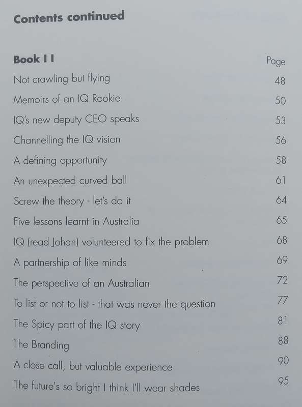 The IQ Story: Meeting the Company (Books I & II) | Sasha Planting