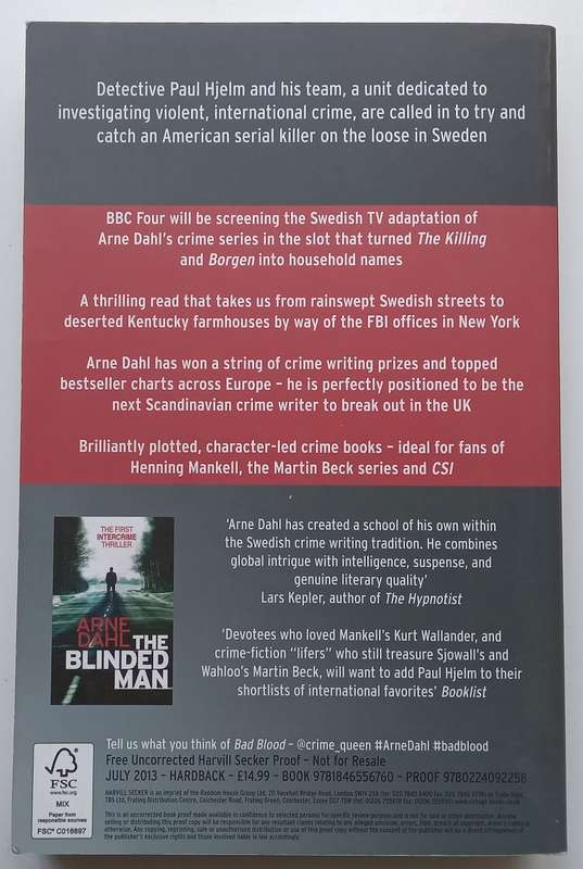 Bad Blood (Proof Copy) | Arne Dahl