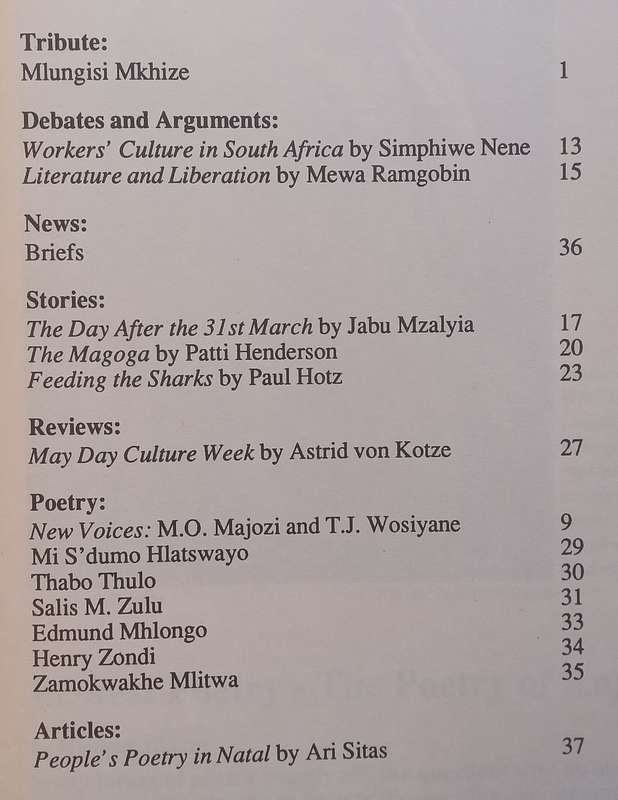 Writers Notebook (Coswa Natal Journal, Vol. 1, No. 1, September 1989)