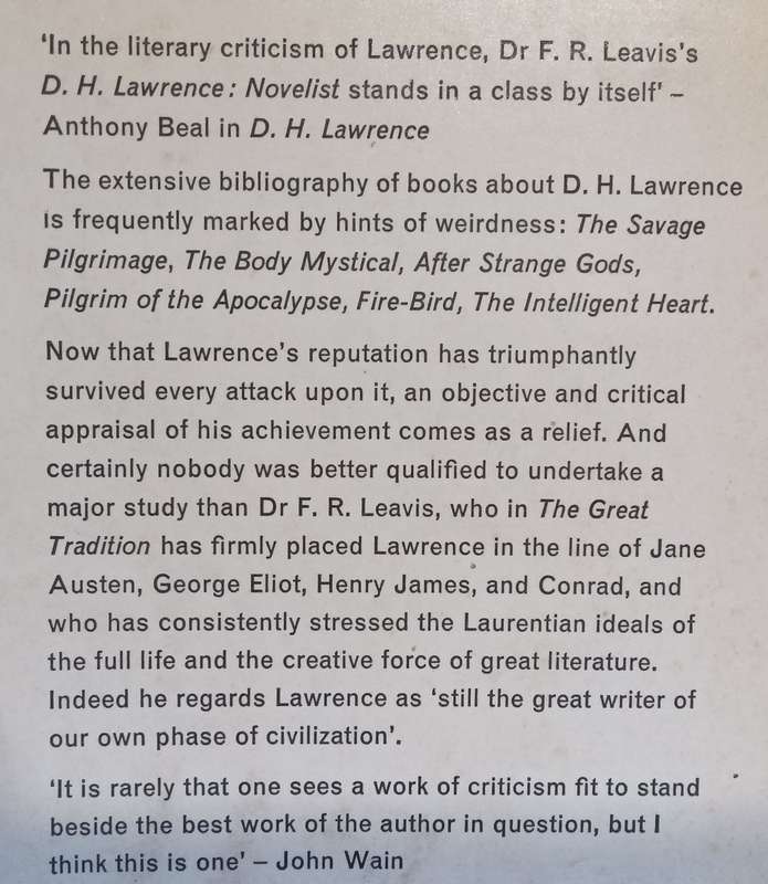 D. H. Lawrence: Novelist | F. R. Leavis