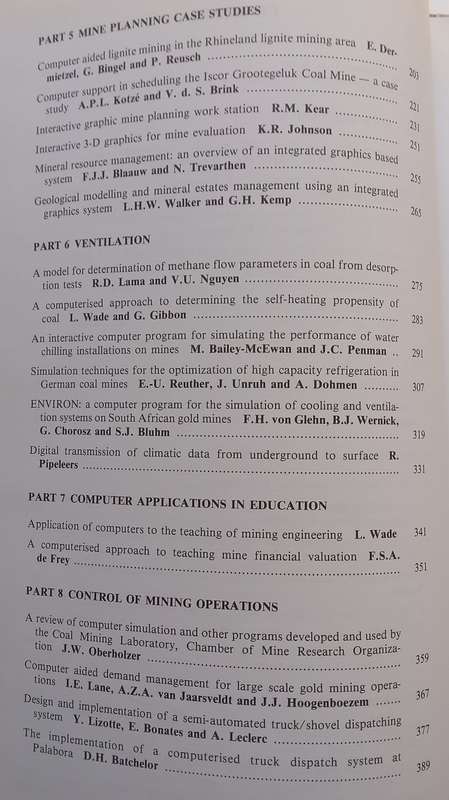 Apcom 87: Mining and Metallurgy (2 Vols.) | L. Wade, et al. (Eds.)