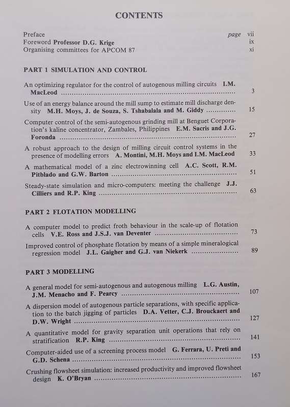 Apcom 87: Mining and Metallurgy (2 Vols.) | L. Wade, et al. (Eds.)