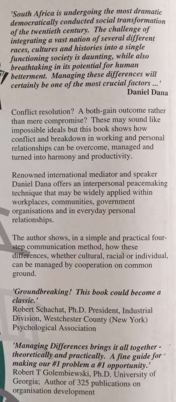 Managing Differences | Daniel Dana