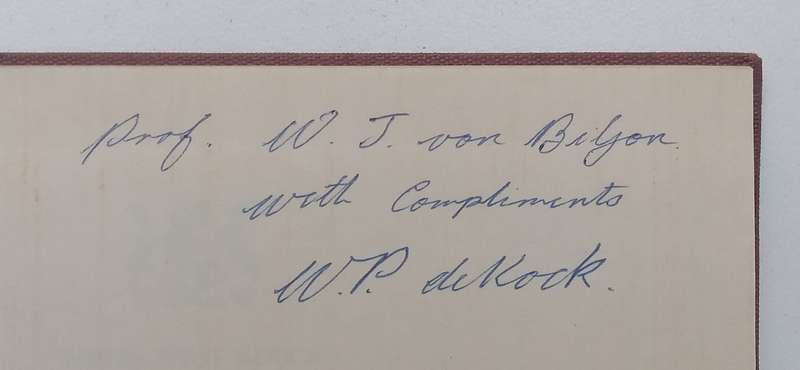 The Geology of the Western Rehoboth (Inscribed by Author) | W. P. de Kock