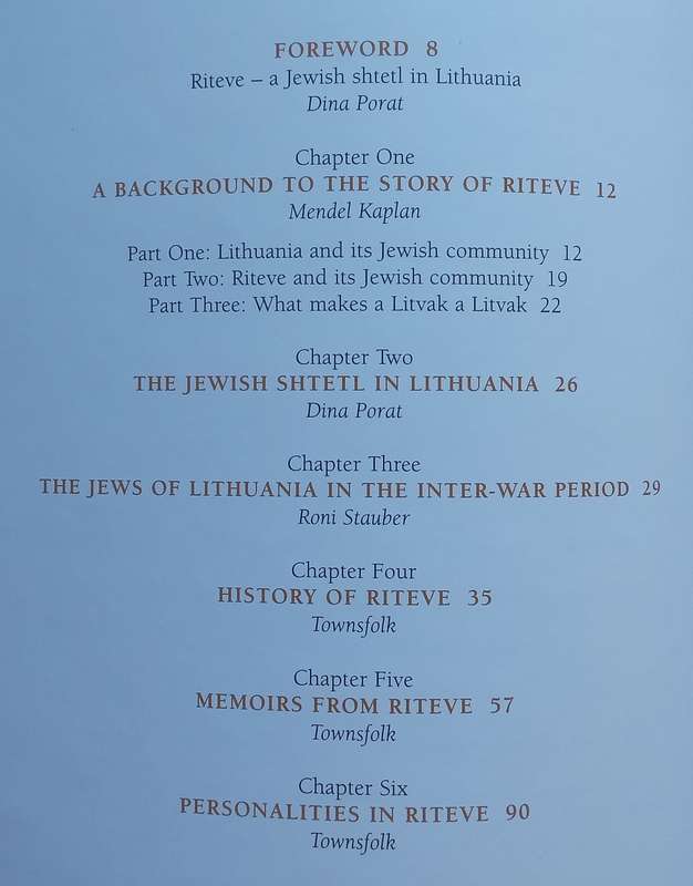 A Yizkor Book to Riteve: A Jewish Shtetl in Lithuania (Revised Ed.) | Alter Levite (Ed.)
