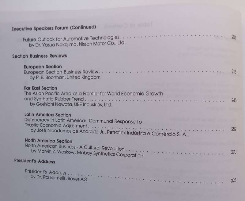 31st Annual Meeting Proceedings of the International Institute of Synthetic Rubber Producers (1990)