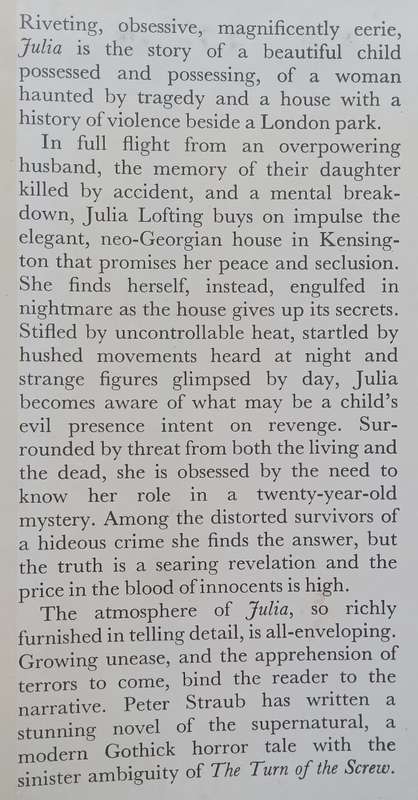 Julia (First Edition, 1976) | Peter Straub