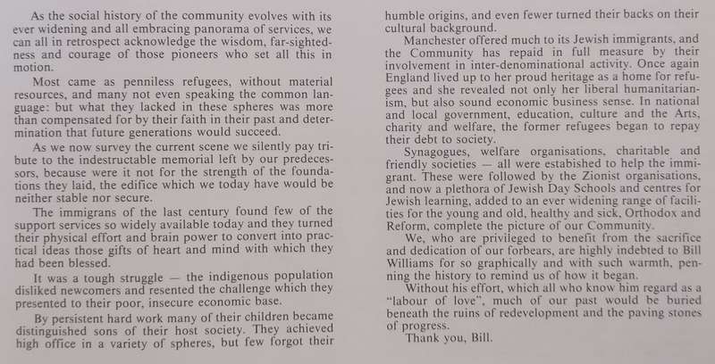 Manchester Jewry: A Pictorial History, 1788-1988 | Bill Williams
